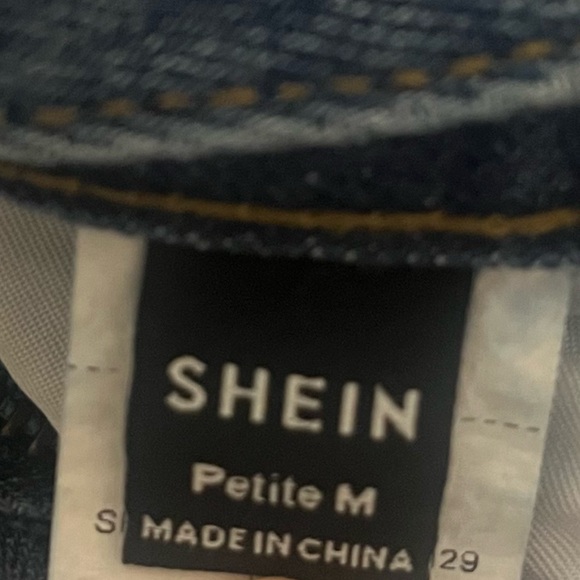 SHEIN PETITE Cargo Pockets Straight Leg Jeans - Picture 6 of 6